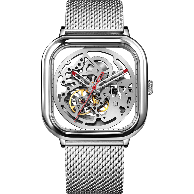 CIGA Design C Series Full Hollow Mechannical Watch Silver