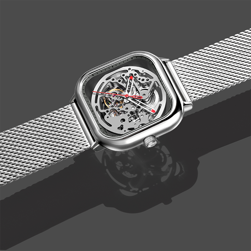 CIGA Design C Series Full Hollow Mechannical Watch Silver